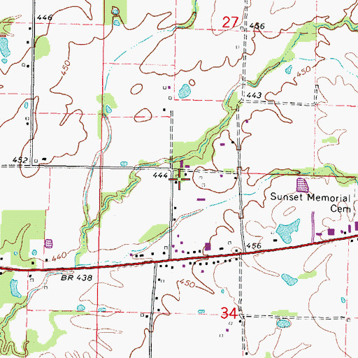 Topographic Map of Pleasant Valley School (historical), IL