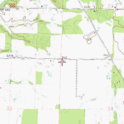 Topographic Map of Riley School (historical), IL