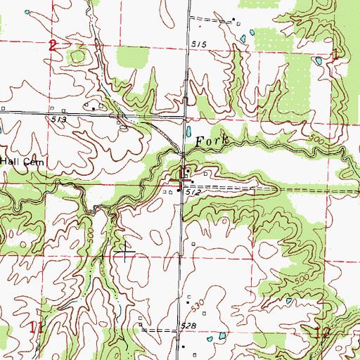 Topographic Map of Simmons School (historical), IL