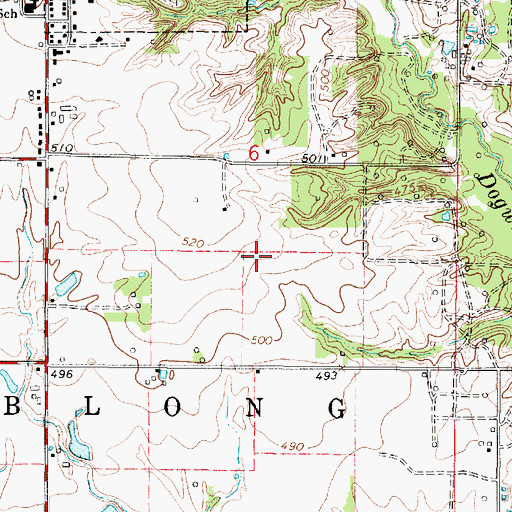 Topographic Map of Altman School (historical), IL