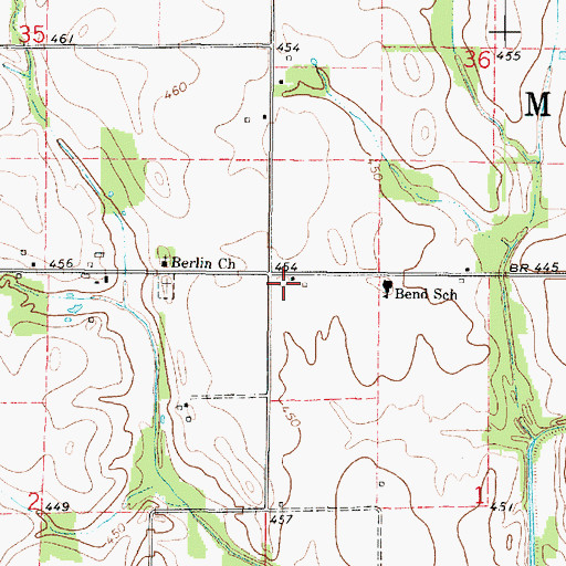 Topographic Map of Berlin School (historical), IL