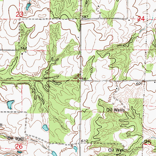 Topographic Map of Brown School (historical), IL