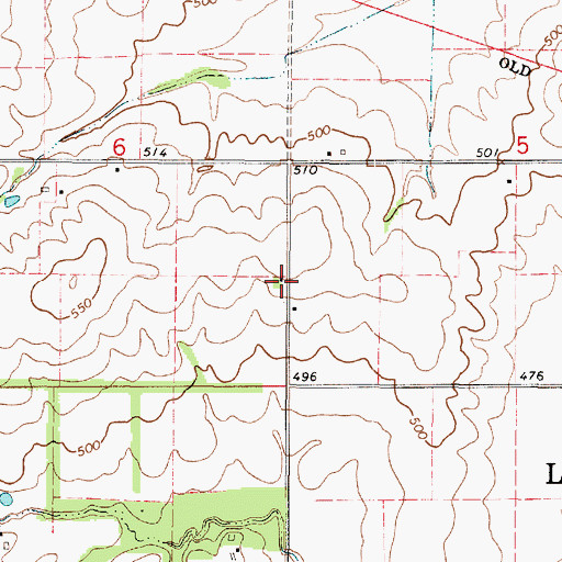 Topographic Map of Buncombe School (historical), IL