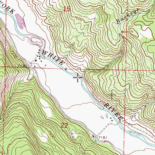 Topographic Map of Buckeye Creek, CO
