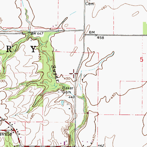 Topographic Map of Cannon School (historical), IL