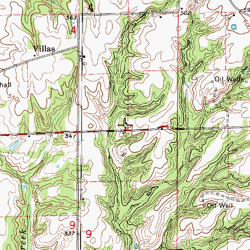 Topographic Map of Clark School (historical), IL