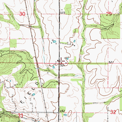 Topographic Map of Hope School (historical), IL