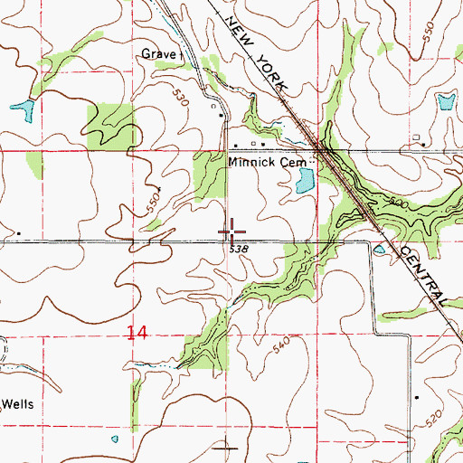 Topographic Map of La Motte School (historical), IL