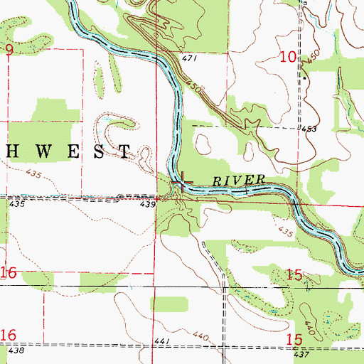 Topographic Map of Lucky Ford Ferry (historical), IL