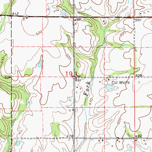 Topographic Map of Mann School (historical), IL