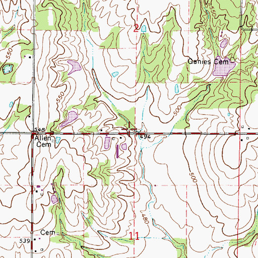 Topographic Map of McKiven School (historical), IL