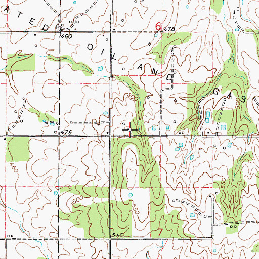 Topographic Map of Monarch School (historical), IL