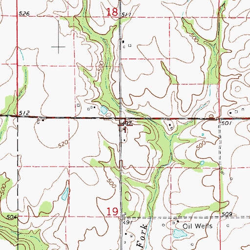 Topographic Map of Mount Pleasant Church (historical), IL