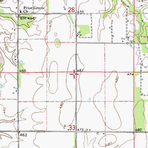 Topographic Map of Moyer School (historical), IL