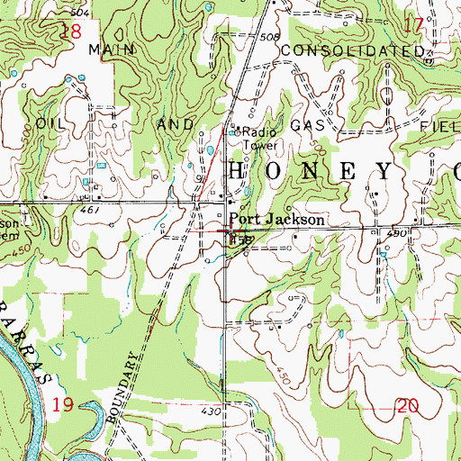 Topographic Map of Oak Ridge School (historical), IL