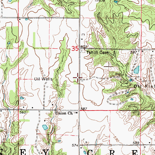 Topographic Map of Union School (historical), IL