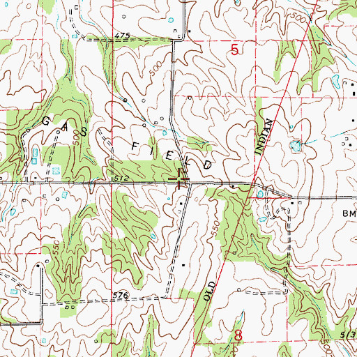 Topographic Map of Victory Church (historical), IL