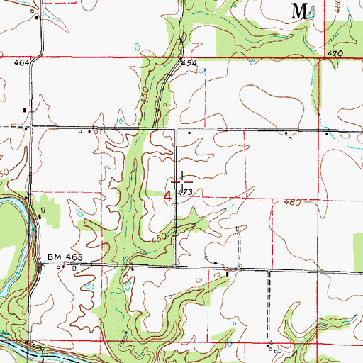 Topographic Map of Victor School (historical), IL