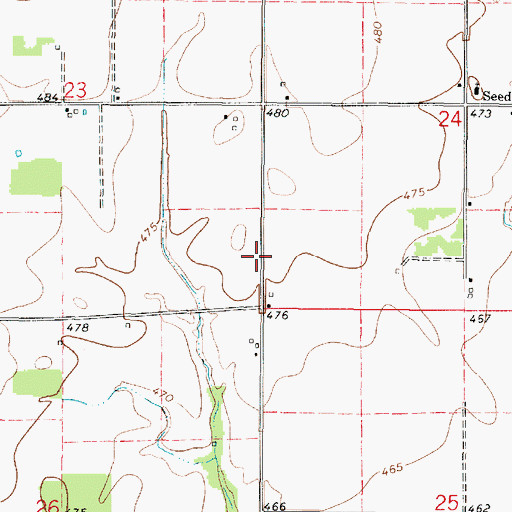 Topographic Map of Watts School (historical), IL