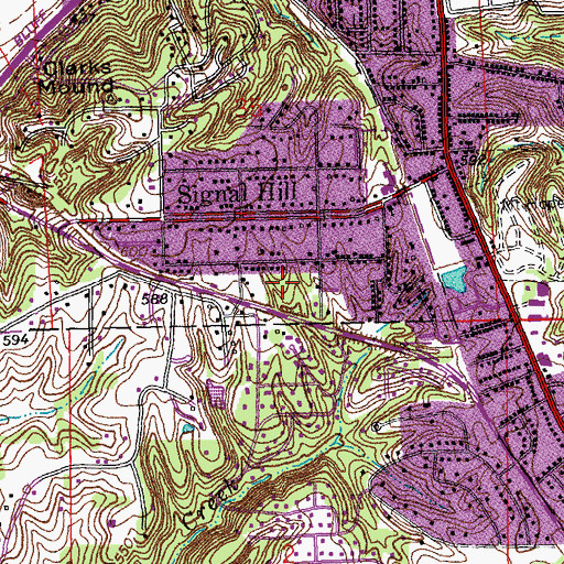 Topographic Map of Briar Hill, IL