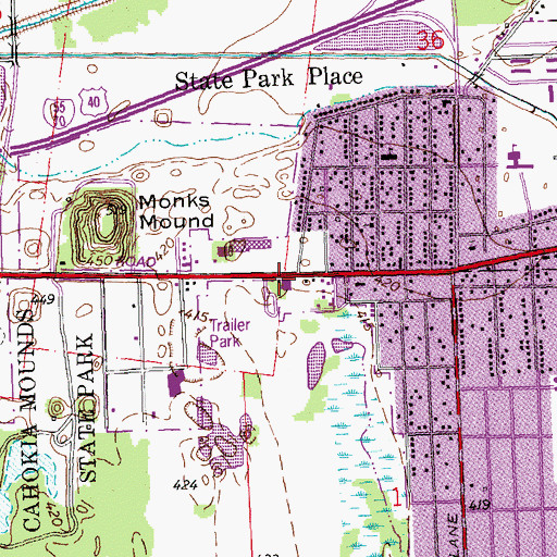 Topographic Map of Brooks School (historical), IL