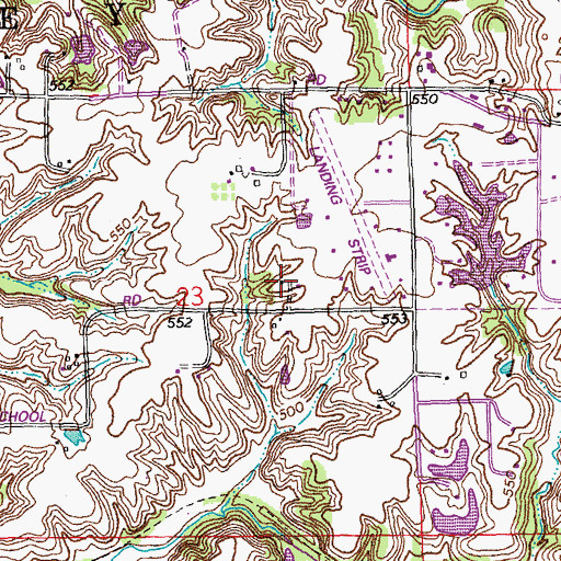 Topographic Map of Clover Leaf School (historical), IL