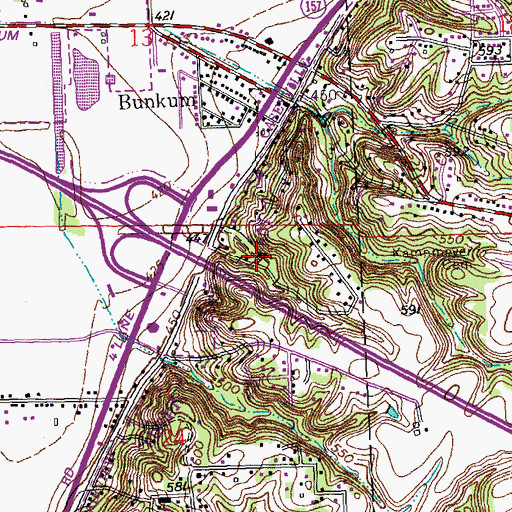 Topographic Map of Gundlach Mines, IL