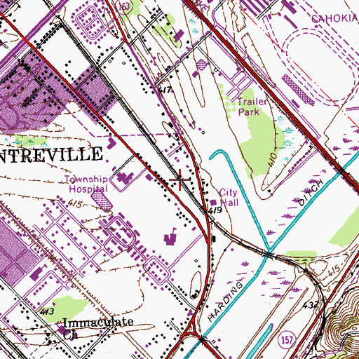 Topographic Map of Lake Siding, IL