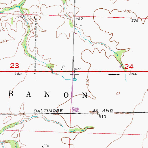 Topographic Map of Neis School (historical), IL