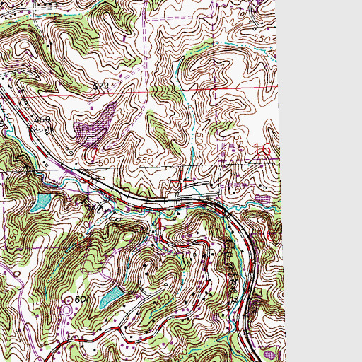 Topographic Map of New Saint Clair Mine, IL