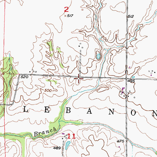 Topographic Map of Pleasant Valley School (historical), IL