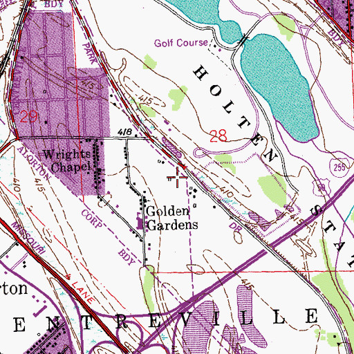 Topographic Map of Pocket School (historical), IL