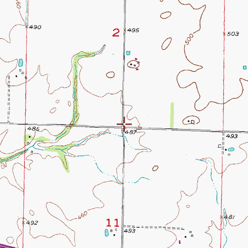 Topographic Map of Ruth School (historical), IL