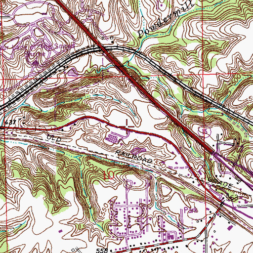 Topographic Map of Twiss Hill School (historical), IL