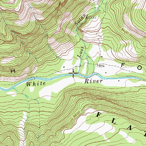 Topographic Map of Lost Solar Creek, CO