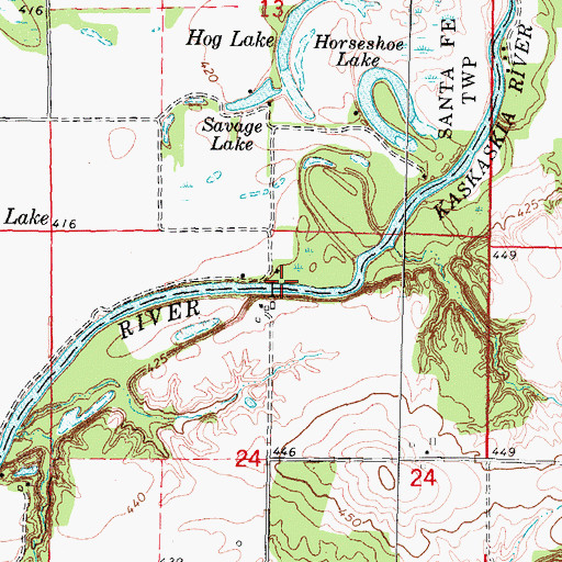 Topographic Map of Appeal School (historical), IL