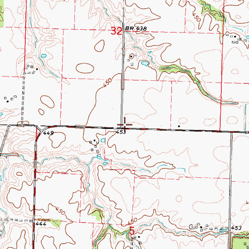Topographic Map of Becker School (historical), IL