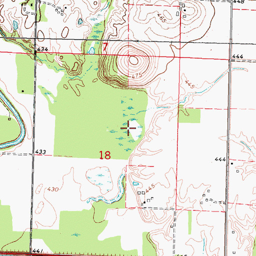 Topographic Map of Bluff Lake (historical), IL