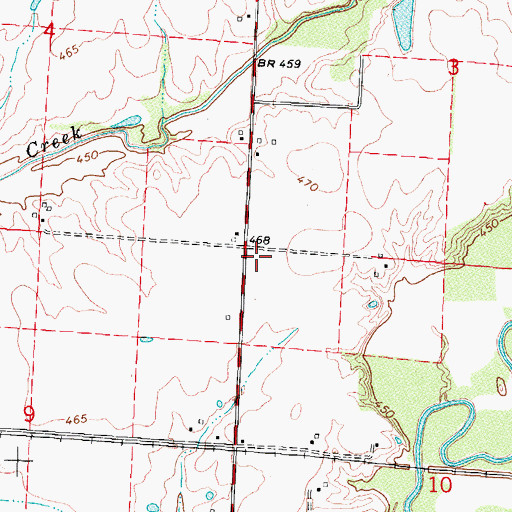 Topographic Map of Brookside School (historical), IL
