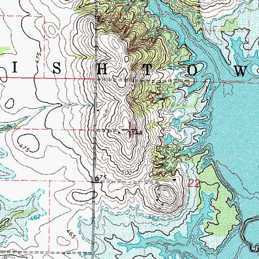 Topographic Map of Browns Hill, IL