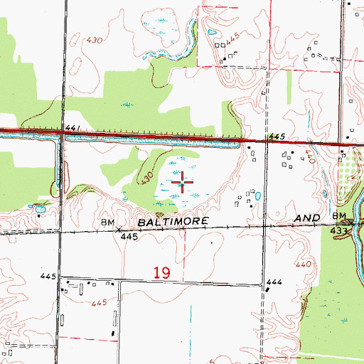 Topographic Map of Calamus Lake (historical), IL