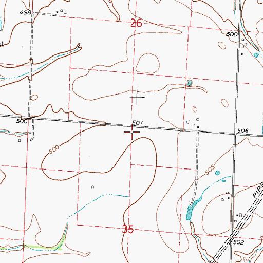 Topographic Map of Carter School (historical), IL