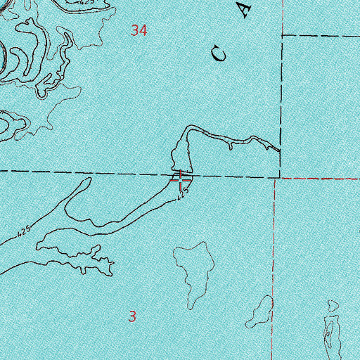 Topographic Map of Center Lake (historical), IL