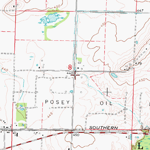 Topographic Map of Central School (historical), IL