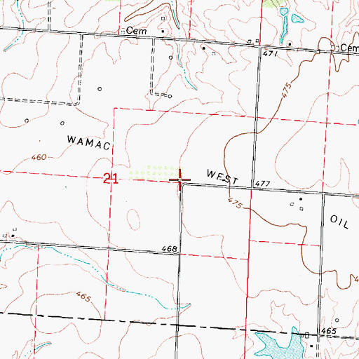 Topographic Map of Clinton School (historical), IL