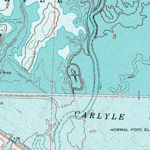Topographic Map of Club Lake (historical), IL