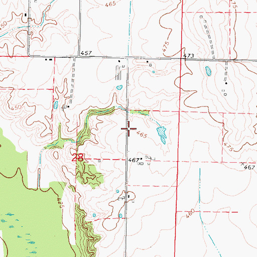 Topographic Map of Collins School (historical), IL