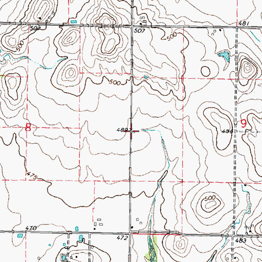 Topographic Map of East Union School (historical), IL