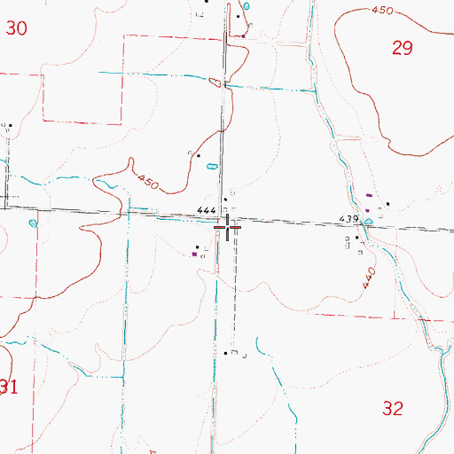Topographic Map of Endres School (historical), IL