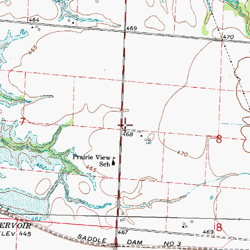 Topographic Map of Flaherty School (historical), IL
